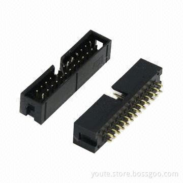 Box Header, 2.54, 180 Degrees 2 x 8P H=9.0 DIP3.3 PBT G/F Reel Packing